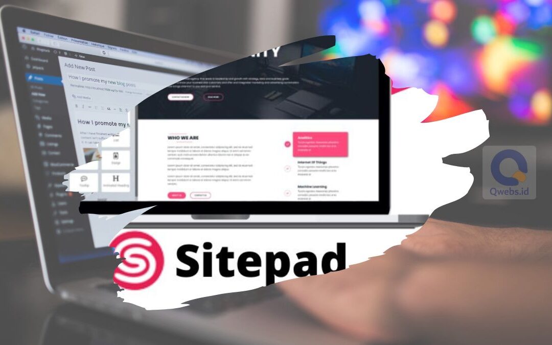 Setting website dengan Sitepad builder